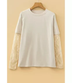 Beige 2in1 paita pitsihihoilla