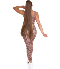 Cappuccino crop top printtikuvioinen joggerisetti