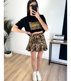Elena Z leopardikuvioinen shortsihame