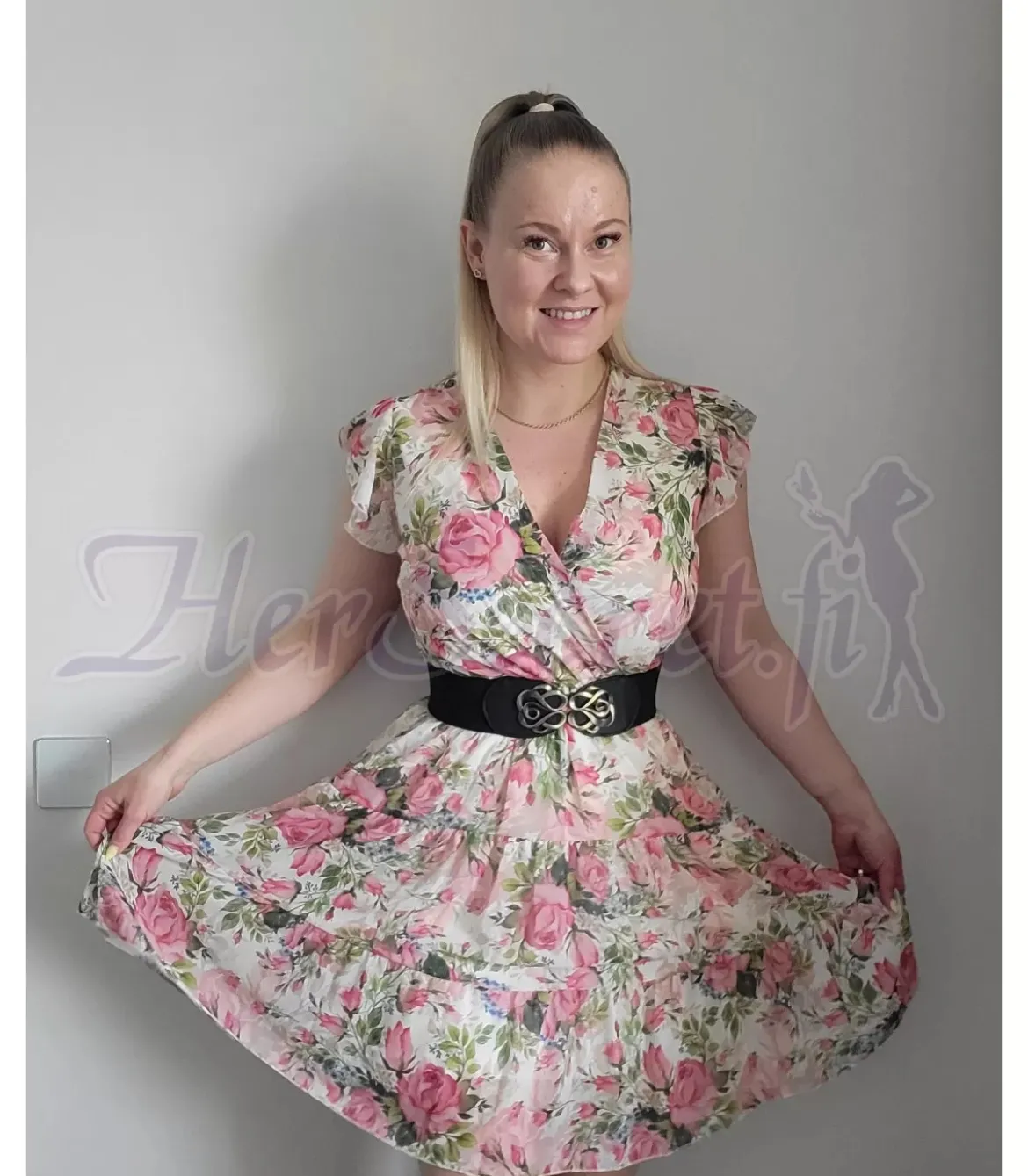 Elle Style Enolie kukkakuvioinen mekko