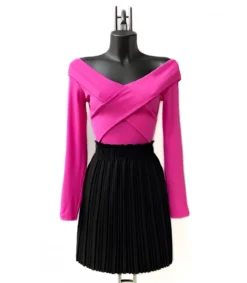 Elle Style Fanny pinkki pitkähihainen paita