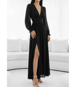 Elle Style Julietta musta maksimekko helminapeilla