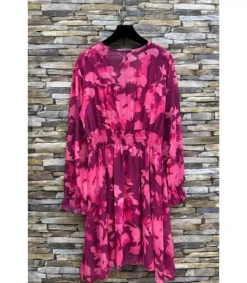 Elle Style Juliette mauve kukkakuvioinen mekko helminapeilla