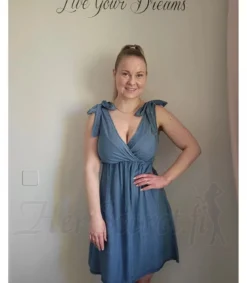 Elle Style Lyo sininen farkkumekko