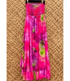 Elle Style Mady pinkki printtikuvioinen high low -mekko