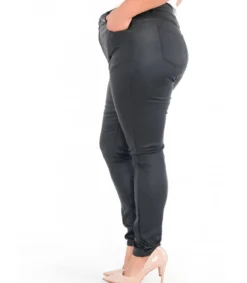 G-smack mustat tekonahkahousut (plus size)