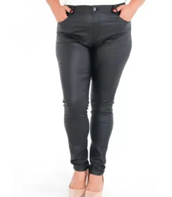 G-smack mustat tekonahkahousut (plus size)