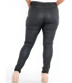G-smack mustat tekonahkahousut (plus size)