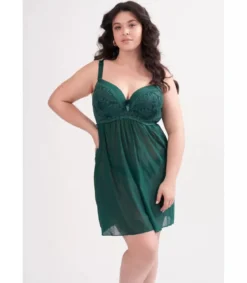 H Nathalie vihreä plus size babydoll