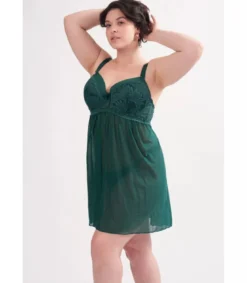 H Nathalie vihreä plus size babydoll