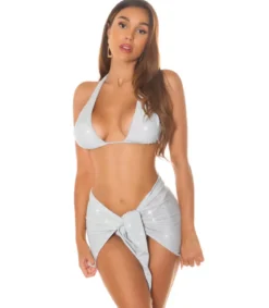 Koucla hopeinen sarong glitterillä