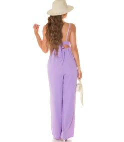 Koucla lila leveälahkeinen v-jumpsuit