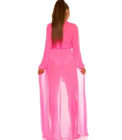 Koucla neonpinkki pitkä rantakimono