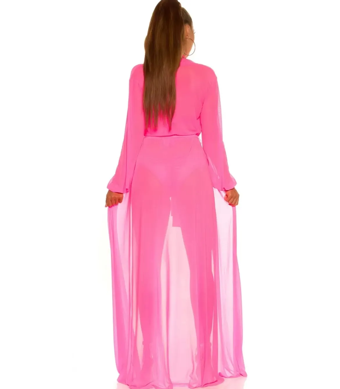 Koucla neonpinkki pitkä rantakimono
