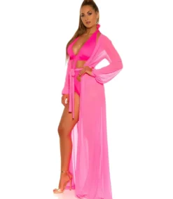 Koucla neonpinkki strassikoristeinen monokini