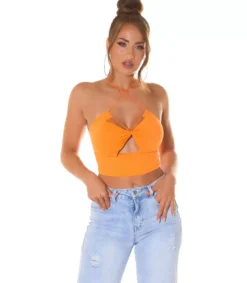 Koucla oranssi lyhyt multiway toppi