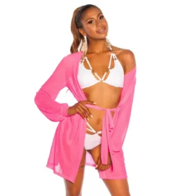 Koucla pinkki lyhyt rantakimono