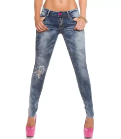 Koucla pinkkisaumaiset revityt push up -farkut