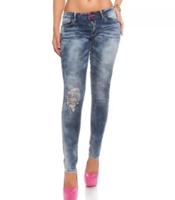 Koucla pinkkisaumaiset revityt push up -farkut