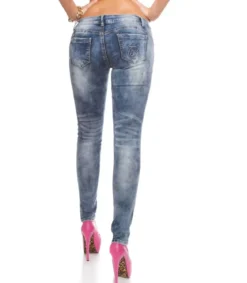 Koucla pinkkisaumaiset revityt push up -farkut