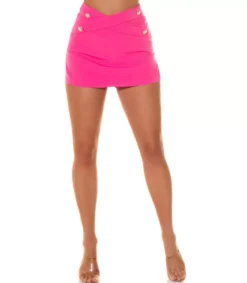 Koucla pinkki shortsihame nappikoristeilla