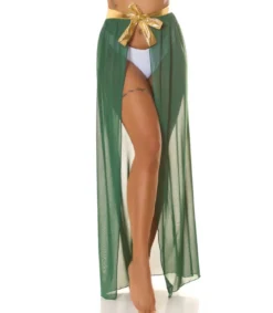 Koucla vihreä maksirantahame kultanauhoilla