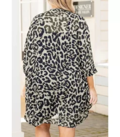 Leopardikuvioinen kimono (plus size)