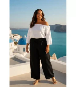 Mily mustat kesähousut (plus size)