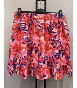Mily pinkki kukkakuvioinen shortsihame (plus size)