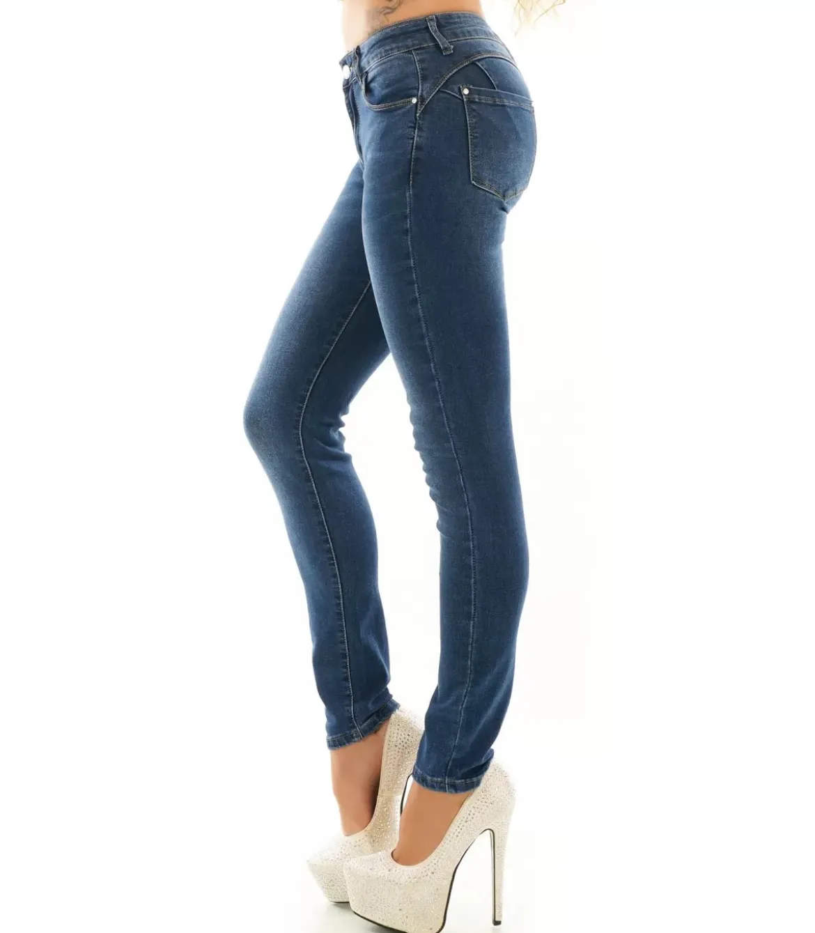 Miss RJ jeans siniset basic push up -farkut