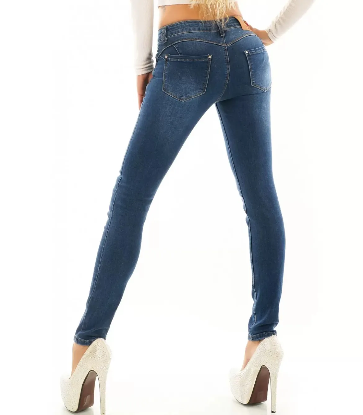 Miss RJ jeans siniset basic push up -farkut