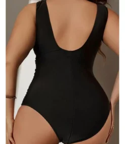 Musta cut out -uimapuku (plus size)