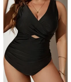 Musta cut out -uimapuku (plus size)