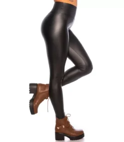 Mustat wetlook thermoleggingsit