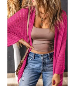 Pinkki virkattu kimono