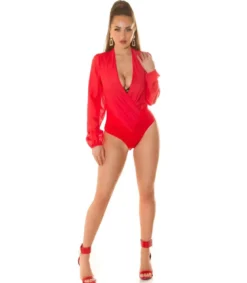 Punainen v-body mesh-hihoilla