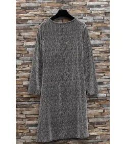 Shibelle hopeinen strassikoristeinen wrap-look v-mekko