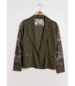 Soleil Star khaki pitsihihainen bleiseri