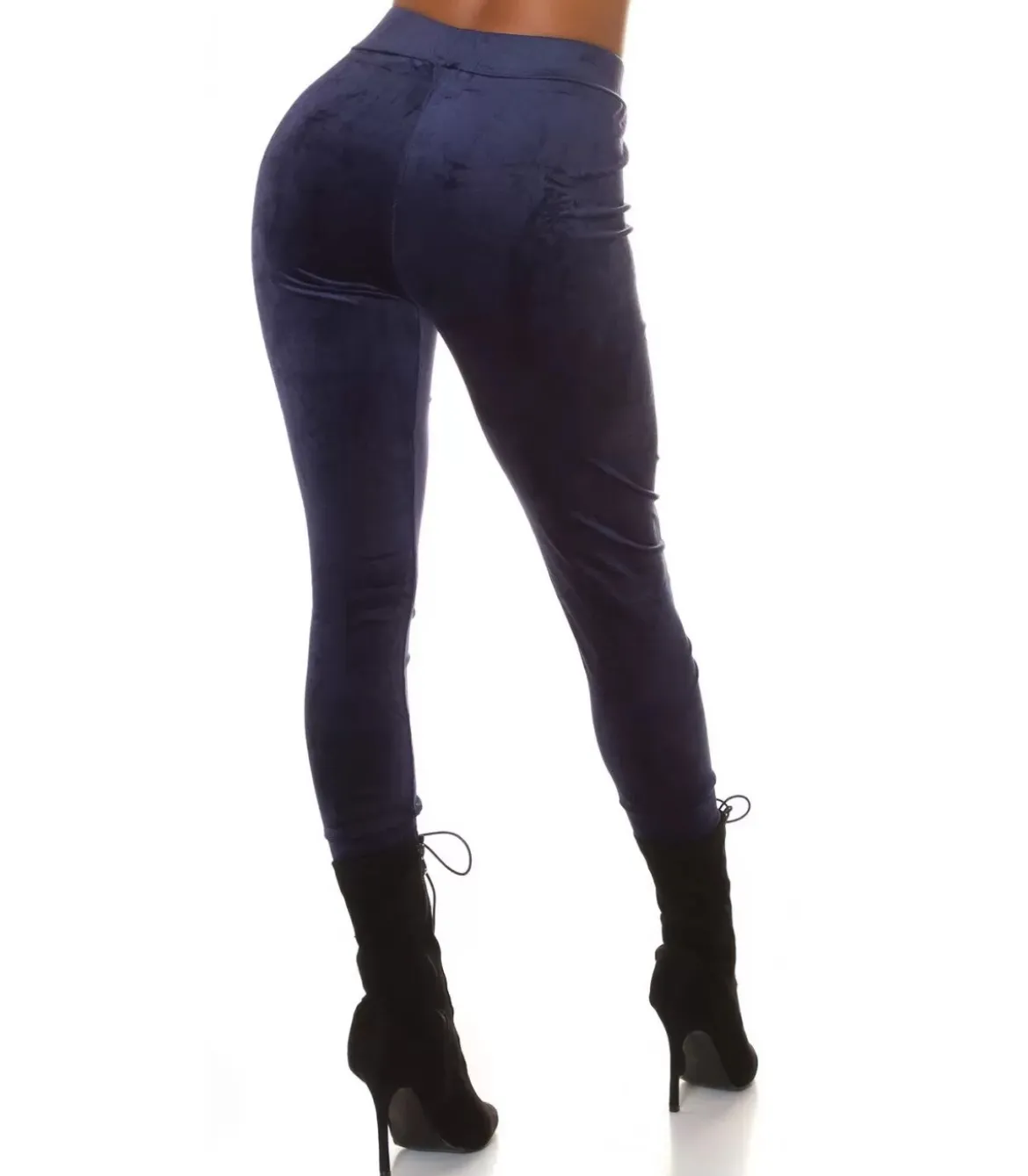 Tummansiniset samettilook joggerit