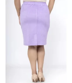 Veti Style lila mokkahame vetoketjuilla (plus size)