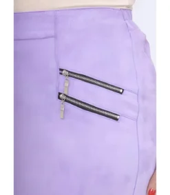 Veti Style lila mokkahame vetoketjuilla (plus size)
