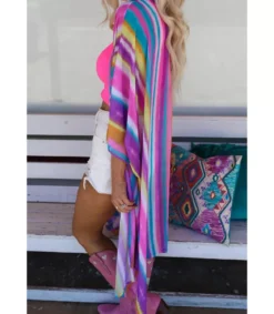 Värikäs sateenkaari kimono